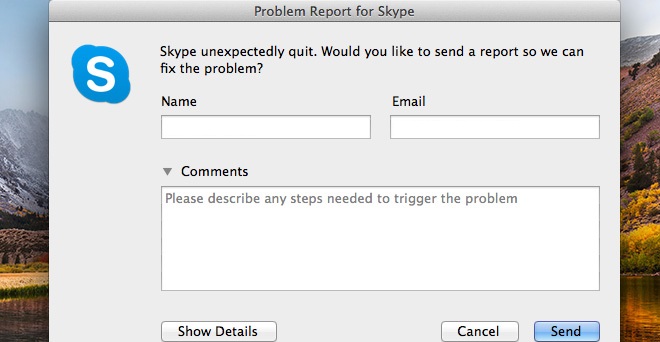 skype for mac 8.13.0.2 set status to away